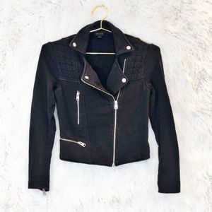 All Saints Kit biker sweat moto jacket